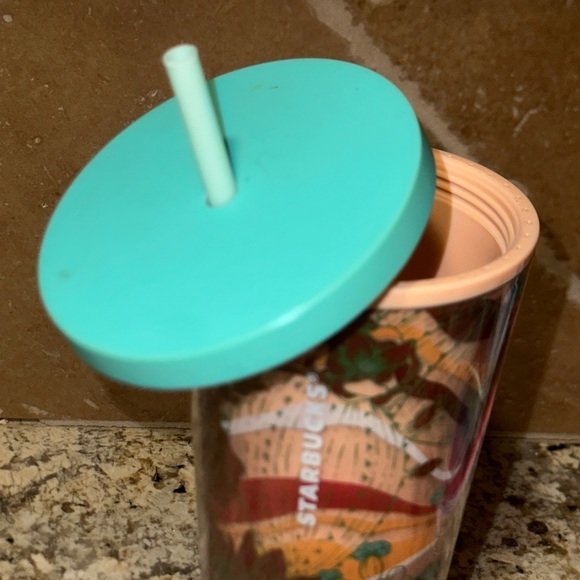 Starbucks Tumbler with lid and straw. - Picture 4 of 6